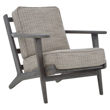 Orsina Hector Tweed Armchair – Black Oak Wood Frame Lounge Chair