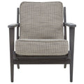 Orsina Hector Tweed Armchair – Black Oak Wood Frame Lounge Chair