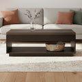 Orsina Diamond Black Oak Veneer Coffee Table with Gold Trim