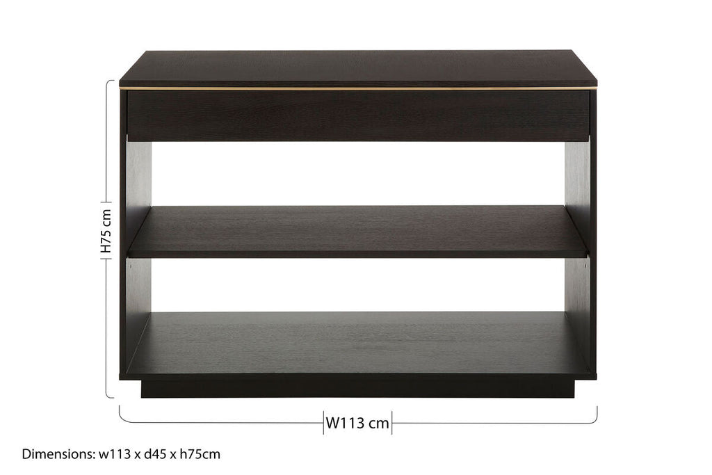 Orsina Diamond Oak Veneer Console Table – Brown Wood Hallway Storage