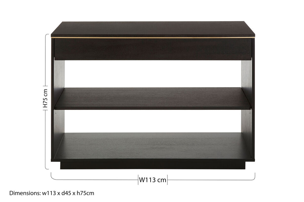 Orsina Diamond Oak Veneer Console Table – Brown Wood Hallway Storage