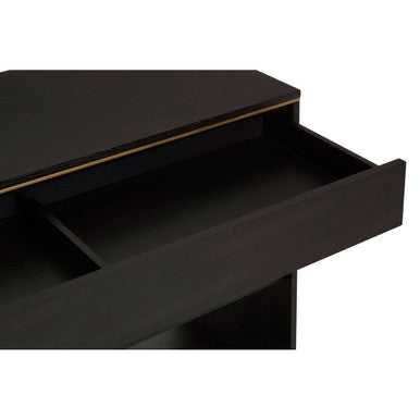 Orsina Diamond Oak Veneer Console Table – Brown Wood Hallway Storage