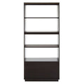 Orsina Diamond Oak Veneer Shelf Unit – 4-Shelf Modern Wood Bookcase