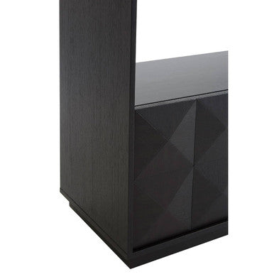 Orsina Diamond Oak Veneer Shelf Unit – 4-Shelf Modern Wood Bookcase