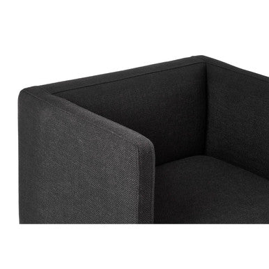 Orsina Piermount Black Dining Chair | Upholstered with Silver Legs