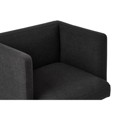 Orsina Piermount Black Dining Chair | Upholstered with Silver Legs