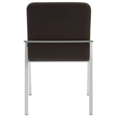 Orsina Piermount Black Dining Chair | Upholstered Stainless Steel Armchair