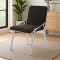 Orsina Piermount Black Dining Chair | Upholstered Stainless Steel Armchair