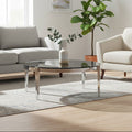 Orsina Piermount Round Coffee Table – Smoky Grey Glass & Silver