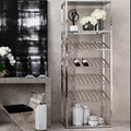 Orsina Piermount Bar Shelf Unit – Silver Stainless Steel & Glass