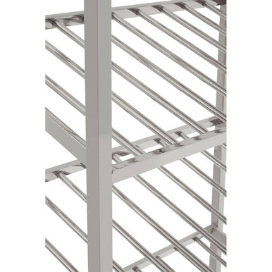 Orsina Piermount Bar Shelf Unit – Silver Stainless Steel & Glass