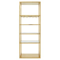 Orsina Piermount Gold Bar Shelf Unit with Glass Rack & 4 Shelves