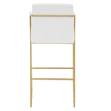 Orsina Piermount Mink Velvet Bar Stool with Gold Base | Counter Chair
