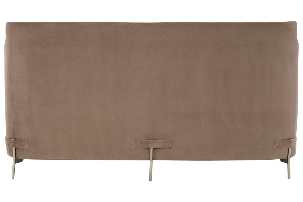 Orsina Piermount 2 Seater Sofa | Ivory and Mink Fabric with Metal Legs