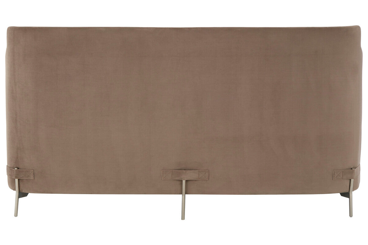 Orsina Piermount 2 Seater Sofa | Ivory and Mink Fabric with Metal Legs