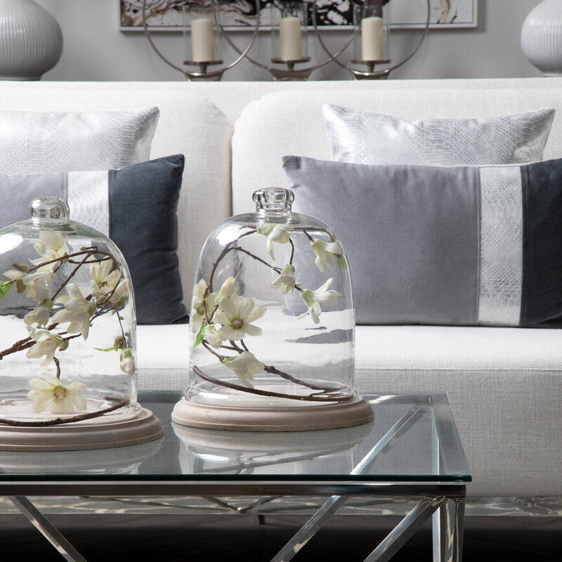 Orsina Piermount 2 Seater Sofa | Ivory and Mink Fabric with Metal Legs