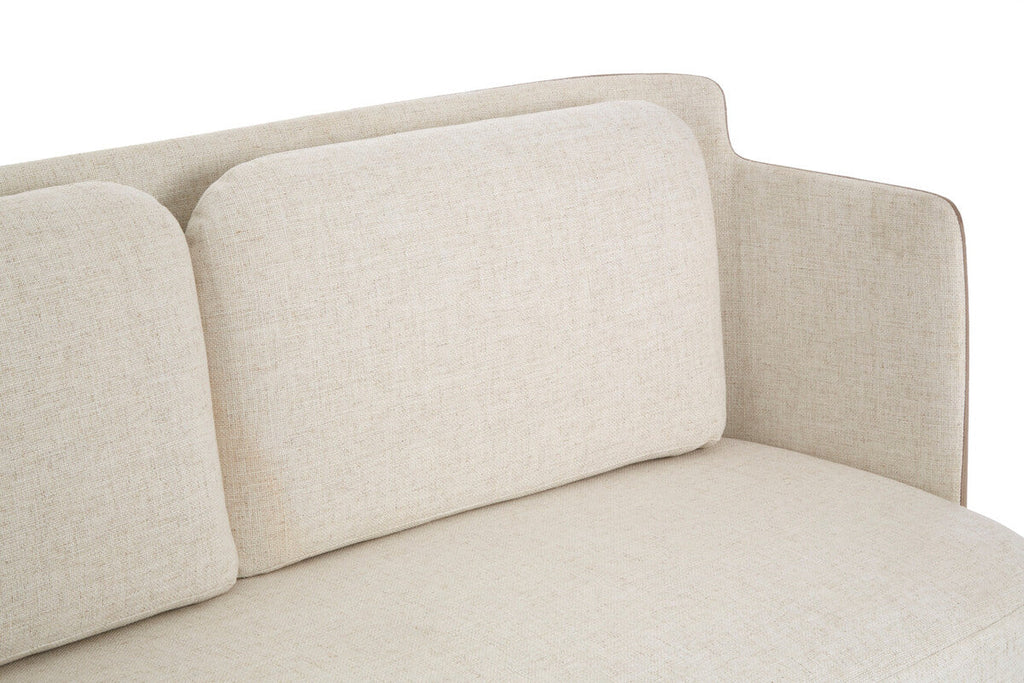 Orsina Piermount 2 Seater Sofa | Ivory and Mink Fabric with Metal Legs