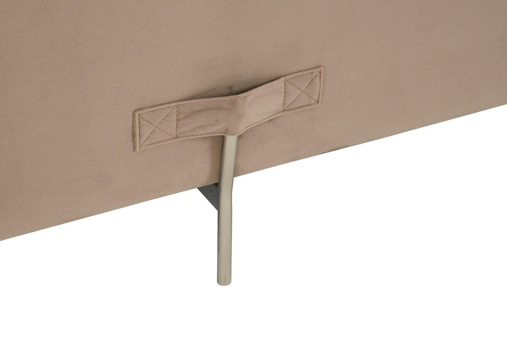 Orsina Piermount 2 Seater Sofa | Ivory and Mink Fabric with Metal Legs