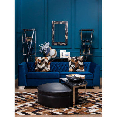 Orsina Piermount Nesting Coffee Table and Stool Set | Black & Silver