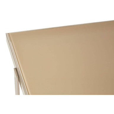 Orsina Demas Gold Coffee Table – Frosted Glass and Mirrored Finish