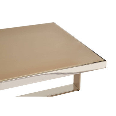 Orsina Demas Gold Coffee Table – Frosted Glass and Mirrored Finish