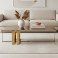 Orsina Demas Gold Coffee Table – Frosted Glass and Mirrored Finish