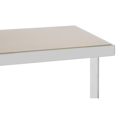 Orsina Demas Console Table – Frosted Glass & Gold Stainless Steel