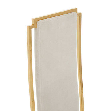 Orsina Deana Tall Back Dining Chair | Natural Fabric & Stainless Steel