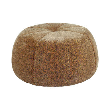 Orsina Manhattan Leopard Print Round Pouffe – Brown Velvet Footstool