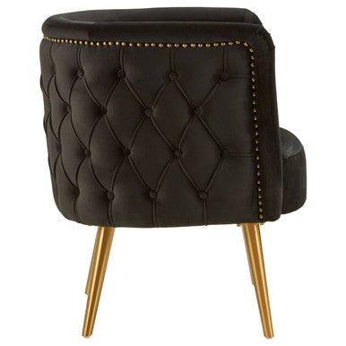 Orsina Manhattan Black Tub Chair – Modern Fabric Accent Armchair