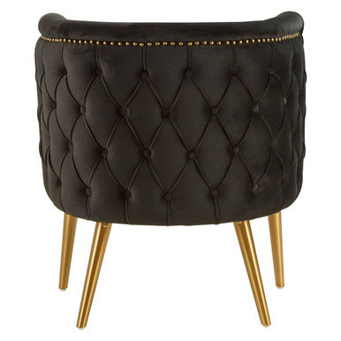 Orsina Manhattan Black Tub Chair – Modern Fabric Accent Armchair