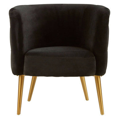 Orsina Manhattan Black Tub Chair – Modern Fabric Accent Armchair