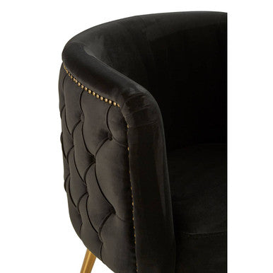 Orsina Manhattan Black Tub Chair – Modern Fabric Accent Armchair
