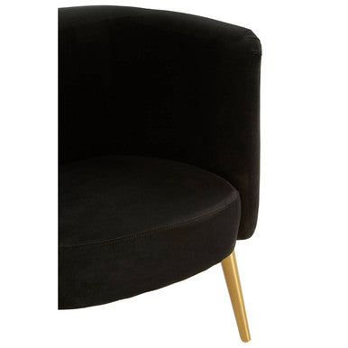 Orsina Manhattan Black Tub Chair – Modern Fabric Accent Armchair
