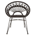 Orsina Manado Black Natural Rattan Accent Chair – Handwoven Modern Seat