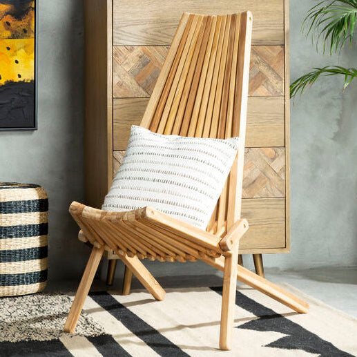 Orsina Manado Wooden Lounge Chair – Mid-Century Modern Timber Accent Chair