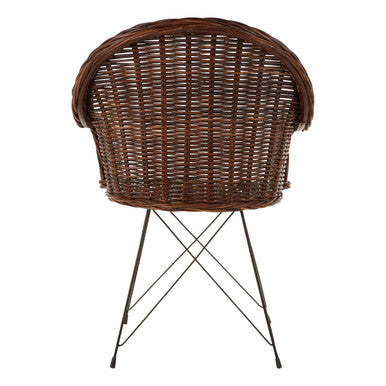Orsina Manado Natural Croco Rattan Accent Chair – Modern Woven Seat