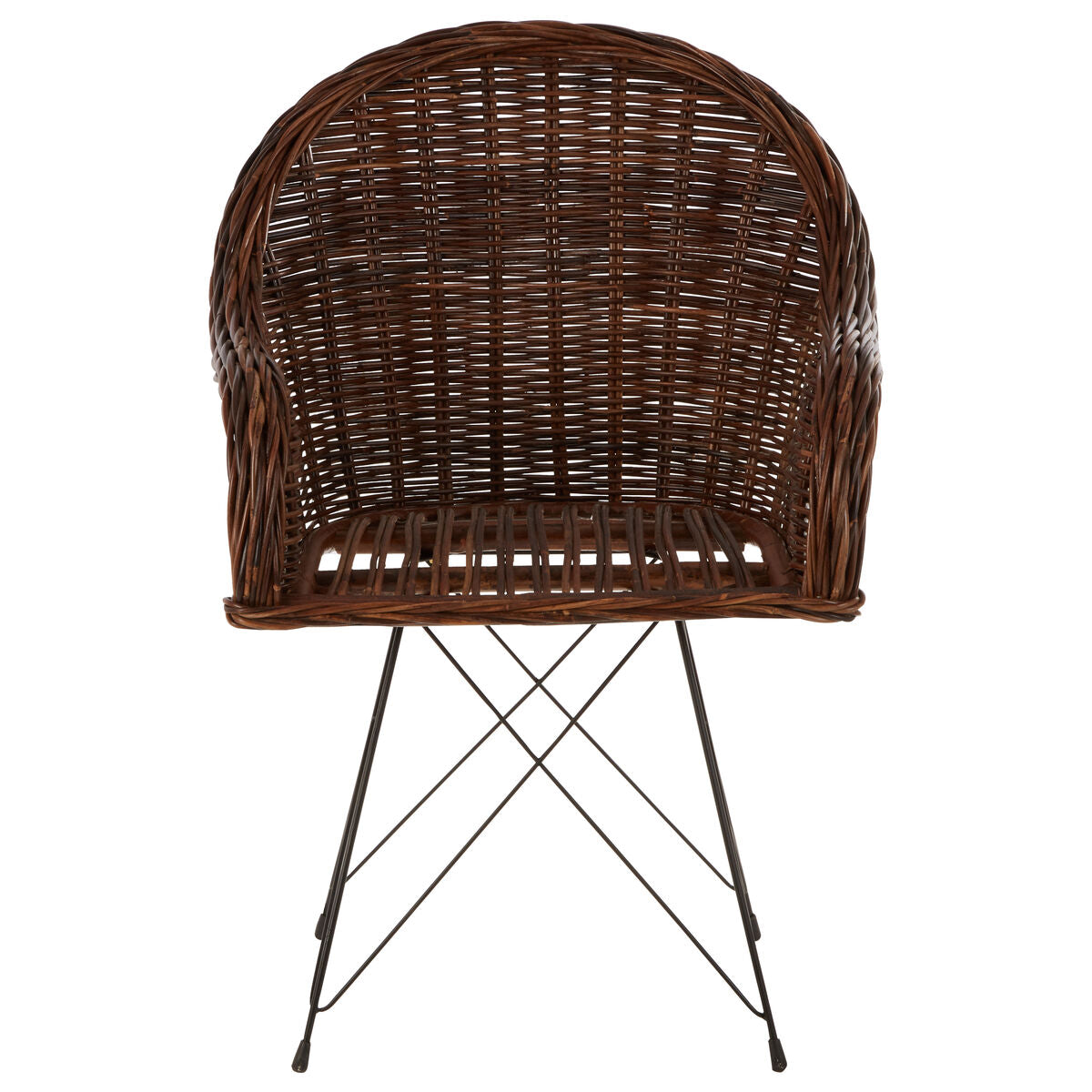 Orsina Manado Natural Croco Rattan Accent Chair – Modern Woven Seat