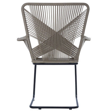Orsina Manado Rattan Effect Accent Chair – Grey Modern Lounge Seat