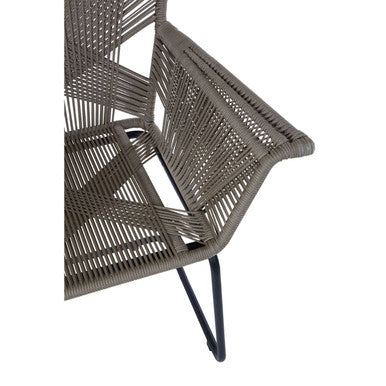 Orsina Manado Rattan Effect Accent Chair – Grey Modern Lounge Seat