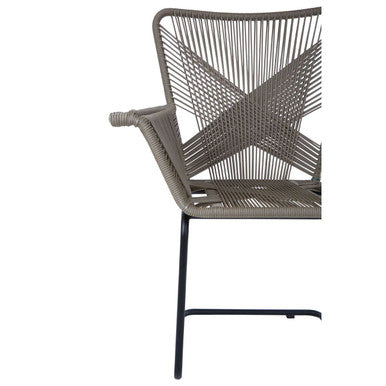 Orsina Manado Rattan Effect Accent Chair – Grey Modern Lounge Seat