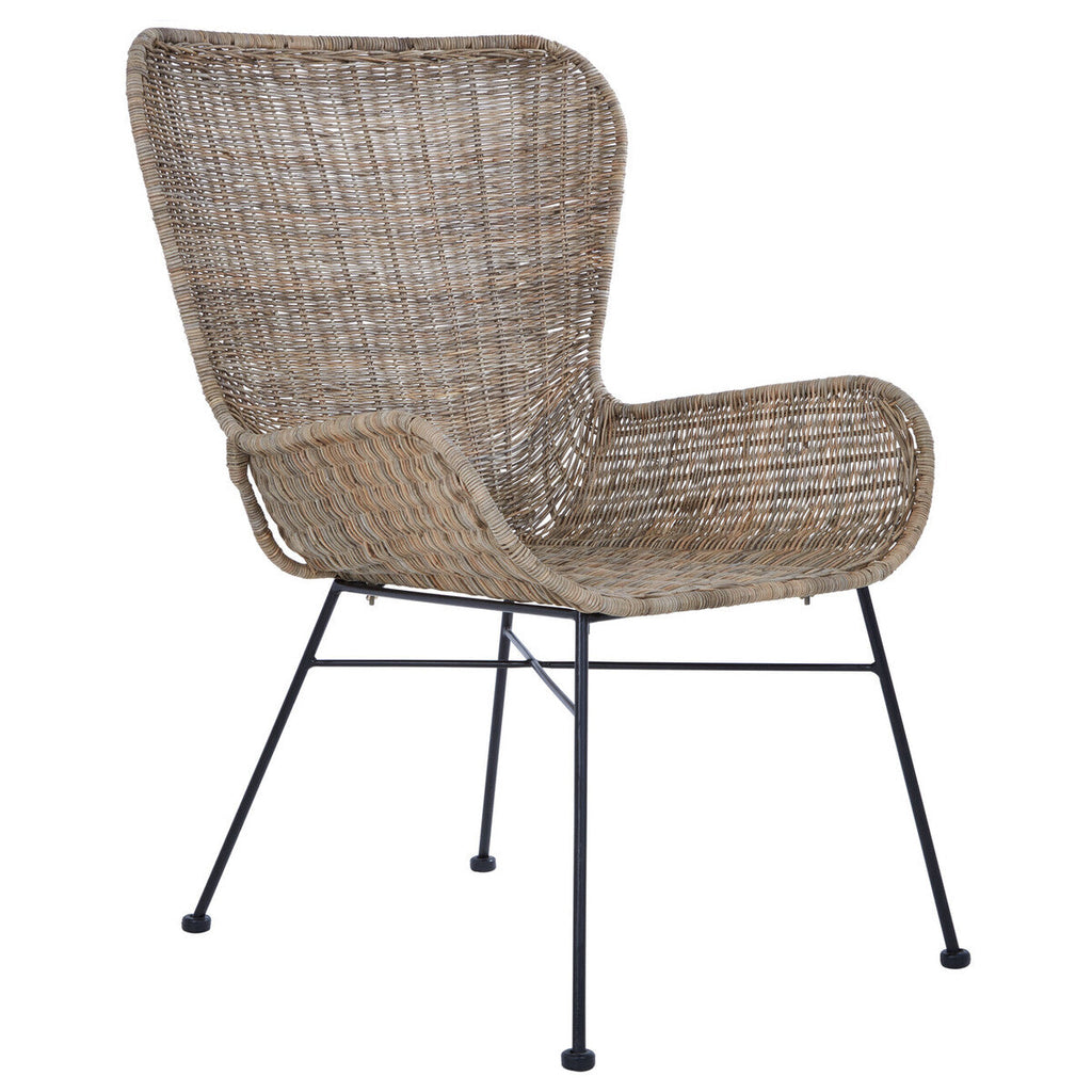 Orsina Manado Natural Rattan Accent Chair – Handwoven Curved Design