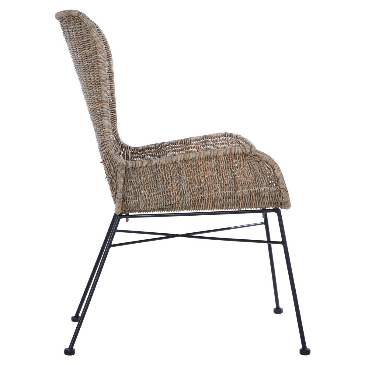 Orsina Manado Natural Rattan Accent Chair – Handwoven Curved Design
