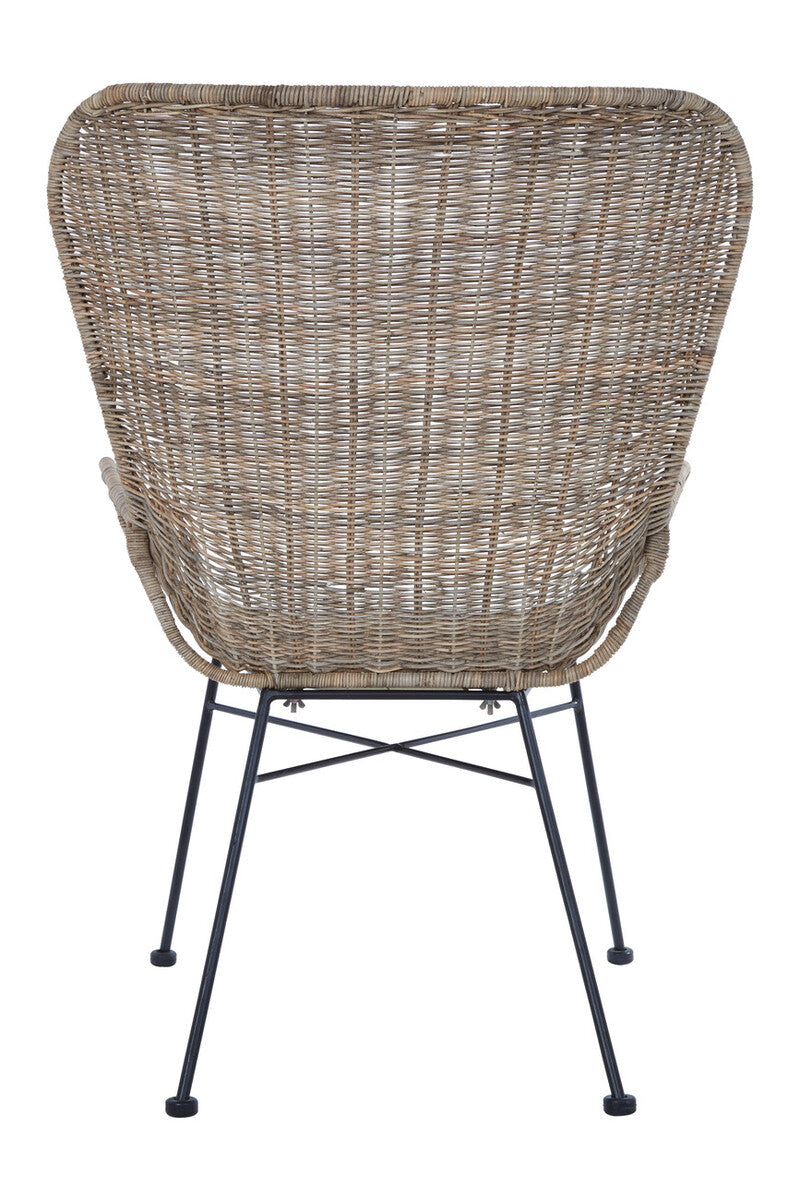 Orsina Manado Natural Rattan Accent Chair – Handwoven Curved Design