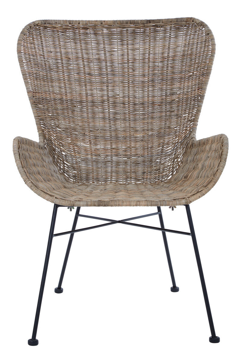 Orsina Manado Natural Rattan Accent Chair – Handwoven Curved Design