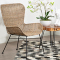 Orsina Manado Natural Rattan Accent Chair – Handwoven Curved Design