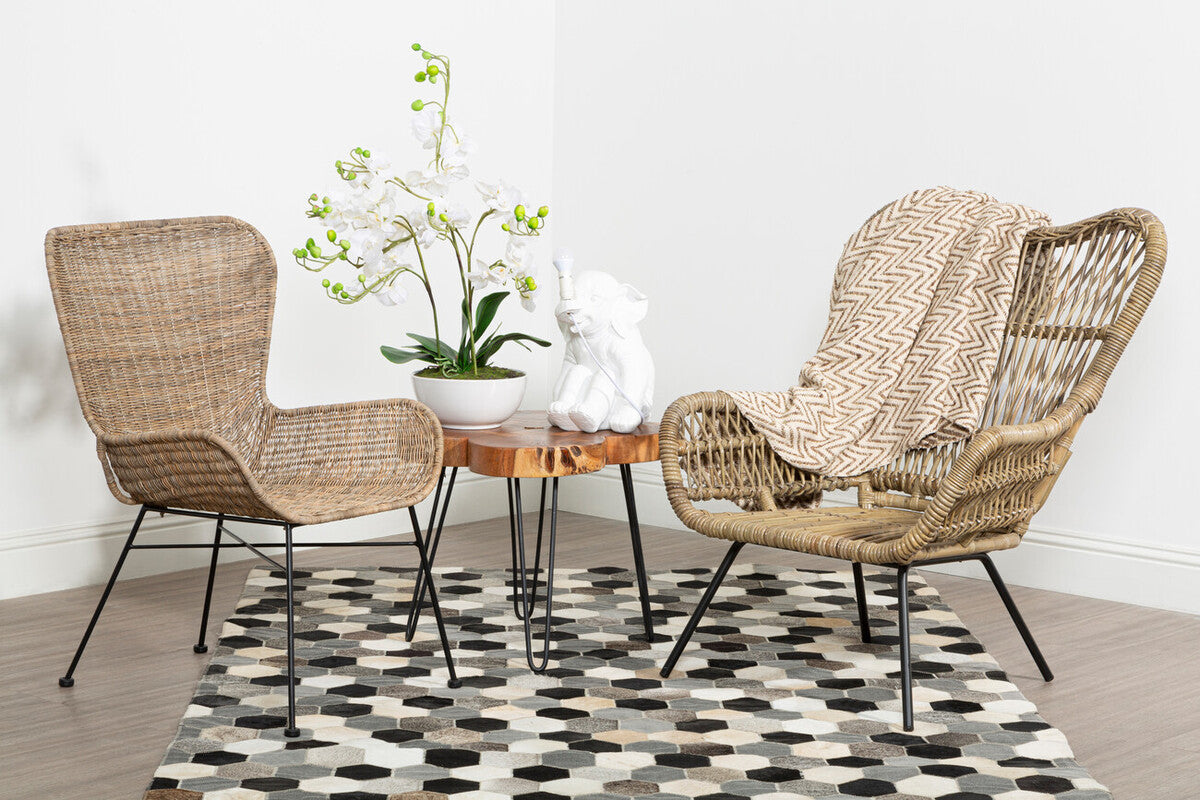 Orsina Manado Natural Rattan Accent Chair – Handwoven Curved Design