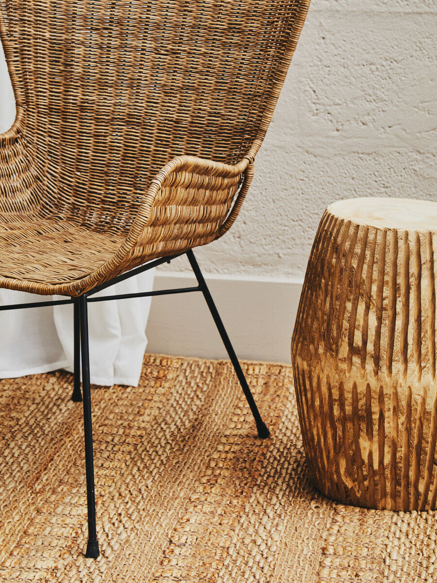 Orsina Manado Natural Rattan Accent Chair – Handwoven Curved Design