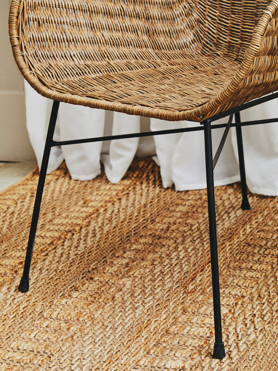 Orsina Manado Natural Rattan Accent Chair – Handwoven Curved Design