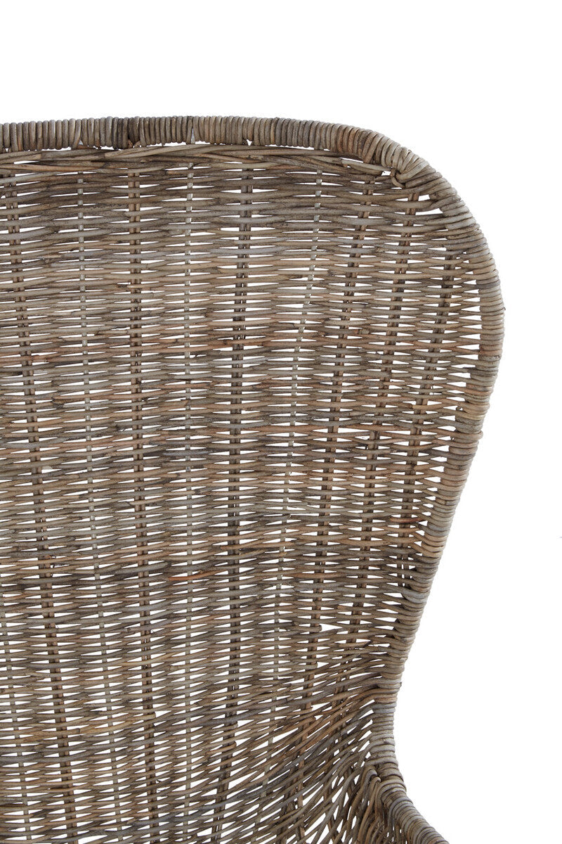 Orsina Manado Natural Rattan Accent Chair – Handwoven Curved Design